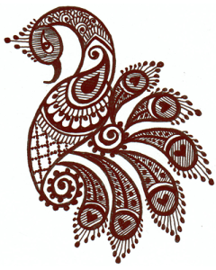 Peacock mehndi henna design